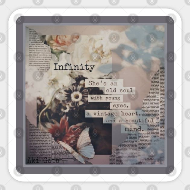 Vintage, aesthetics, flowers, soul, infinity Sticker by AGRHouse